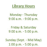 Link to Bloomingdale Public Library Home Page
